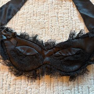 Agent Provocateur Black Satin Lace Meow Eye Mask